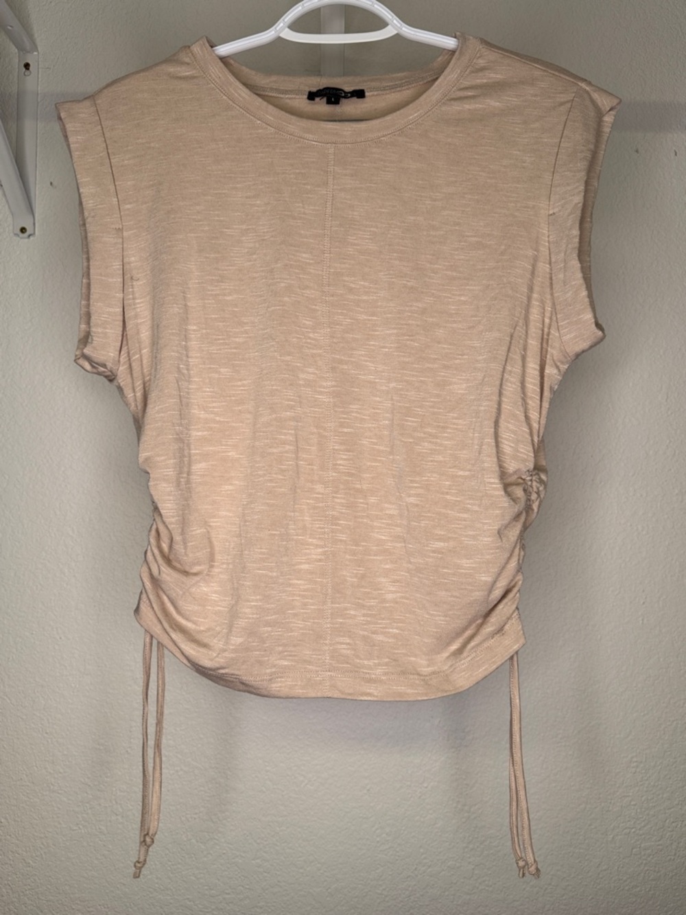 Pink Rose Cream Scoop Neck Tee